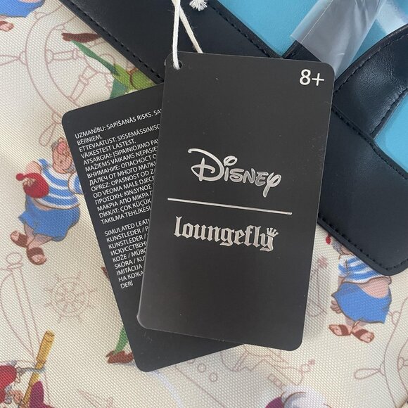 NWT Loungefly Peter Pan Captain Hook Disney Skull‎ Backpack Bag Faux Leather - Picture 9 of 12